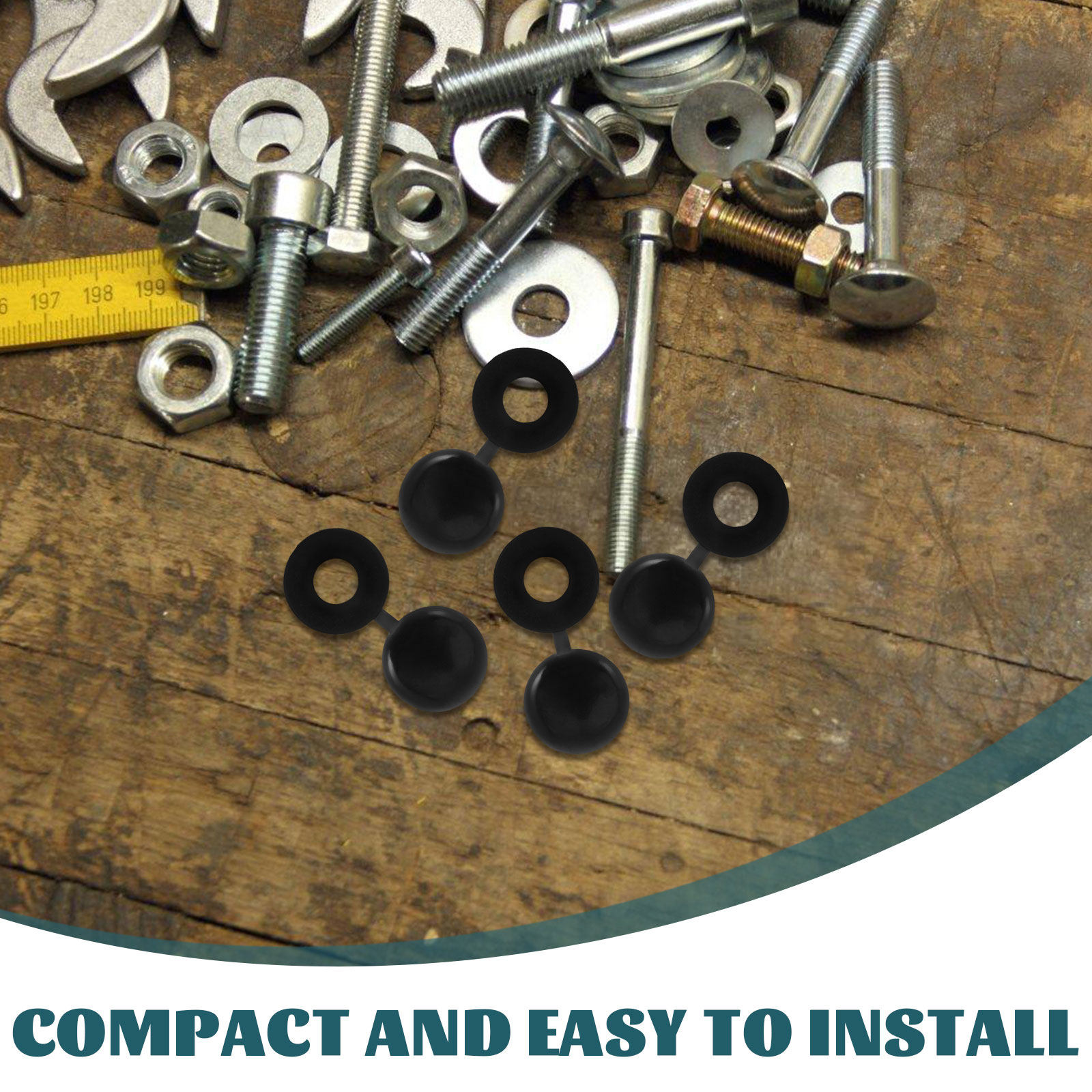 500Pcs Black Plastic Screw Cap - огляд і ціна Cabinet Hinges