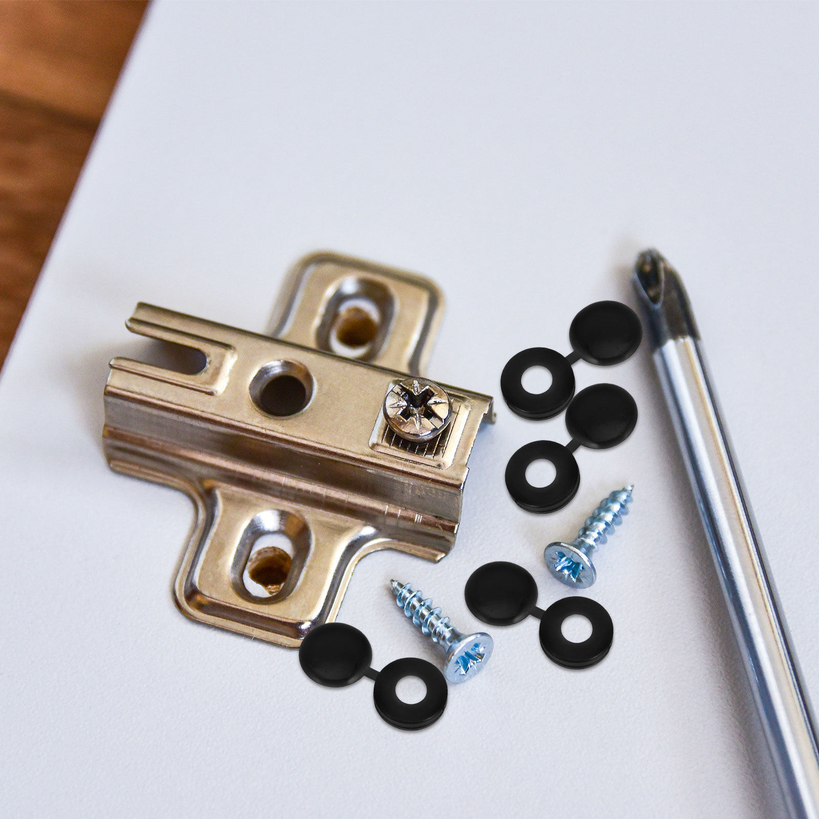 500Pcs Black Plastic Screw Cap - огляд і ціна Cabinet Hinges