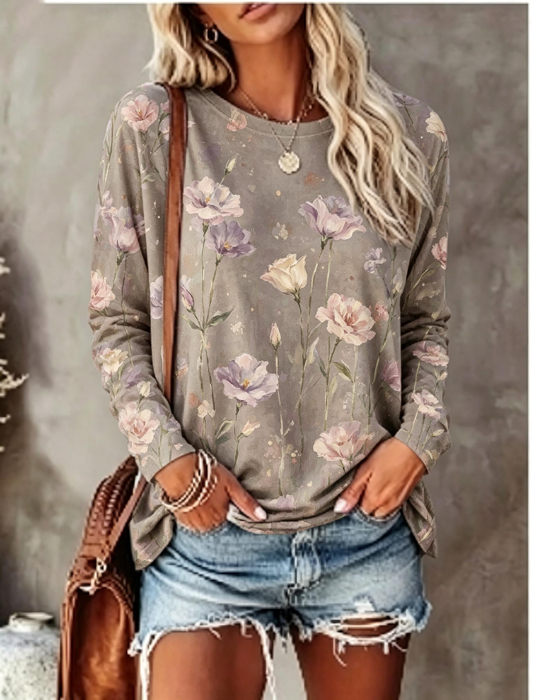 Women Long Sleeve T‑Shirt Oil  - огляд і ціна Wallpaper