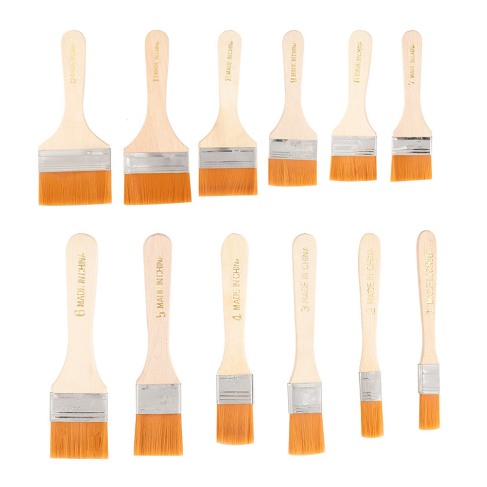 12Pcs Nylon Flat Paint Brushes - огляд і ціна Home Improvement Fence