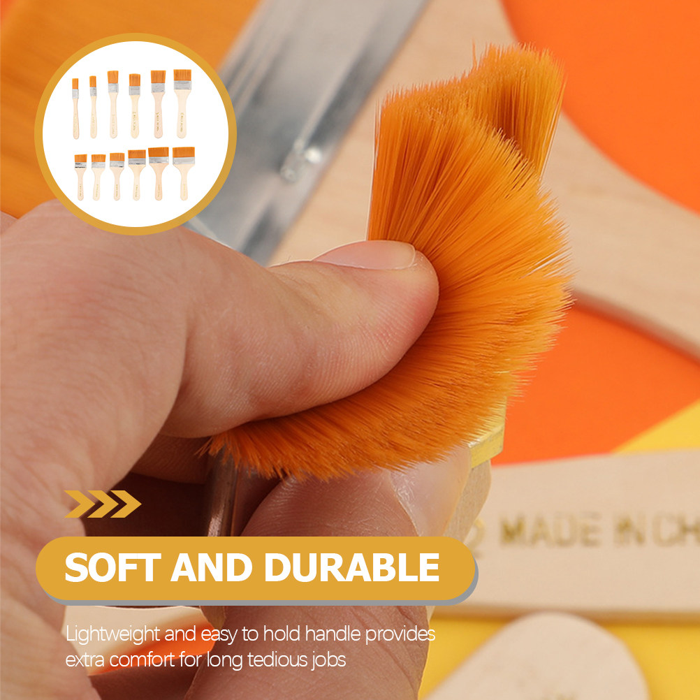 12Pcs Nylon Flat Paint Brushes - огляд і ціна Home Improvement Fence