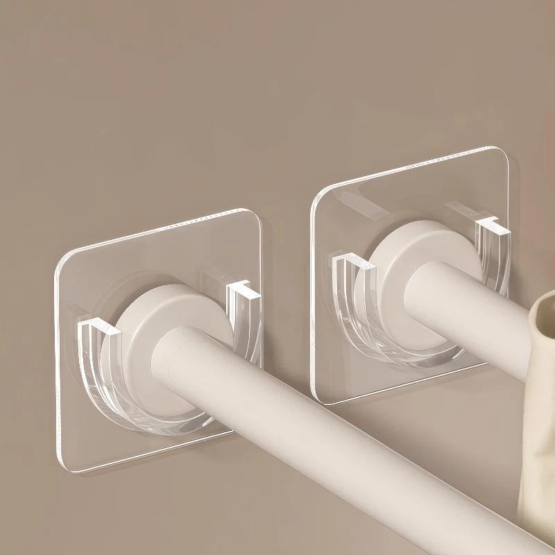 4 PCS Transparent Adhesive Cur - огляд і ціна Curtain Rods